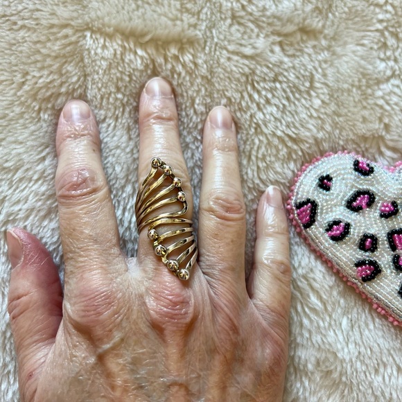 Ladies Sterling Silver Bypass Ring - Picture 1 of 6